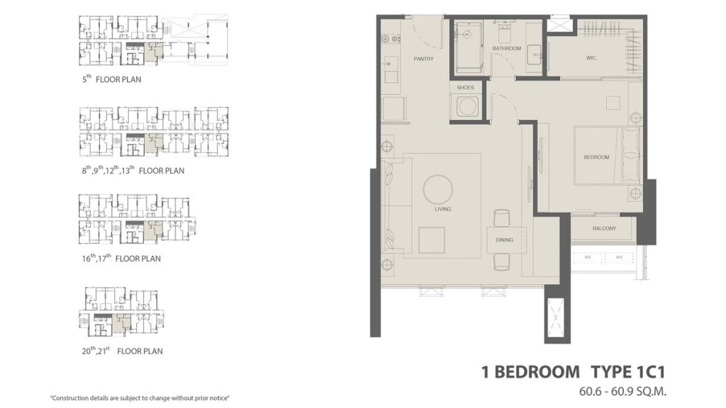 1 Bedroom Type 1C1