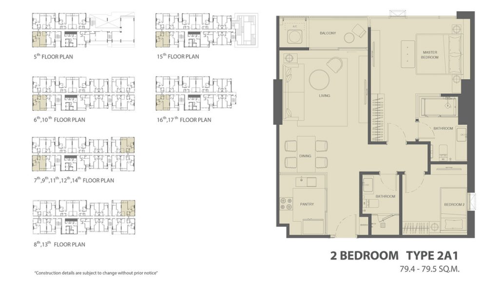 2 Bedroom Type 2A1