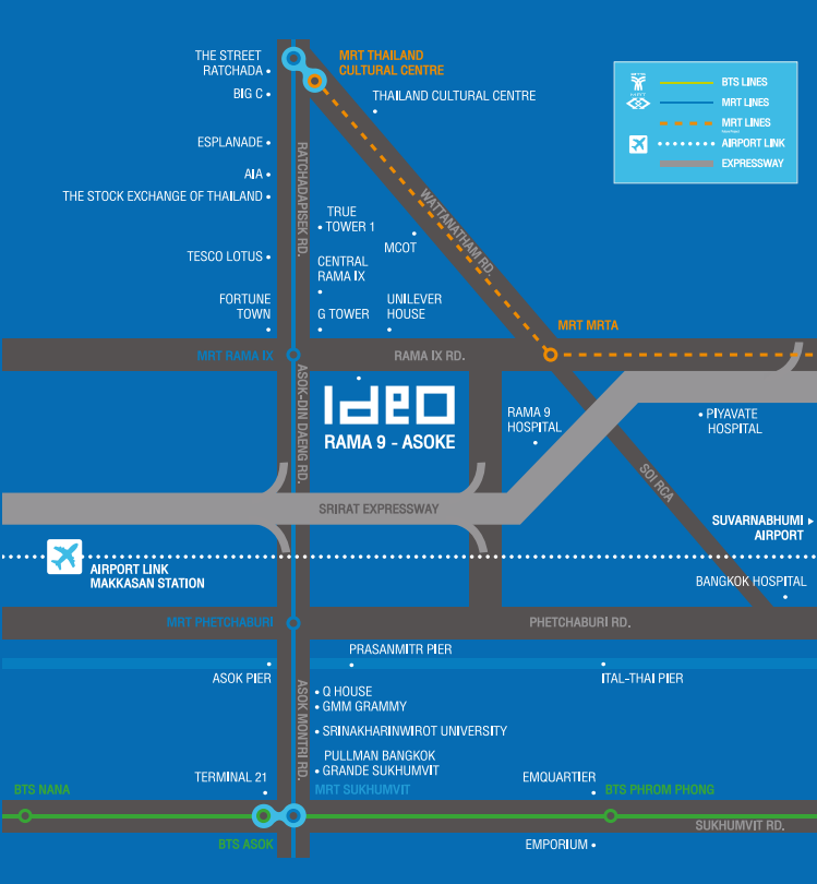 IDEO RAMA9 - ASOKE MAP