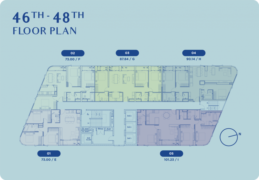 45th - 48th FLOOR PLAN