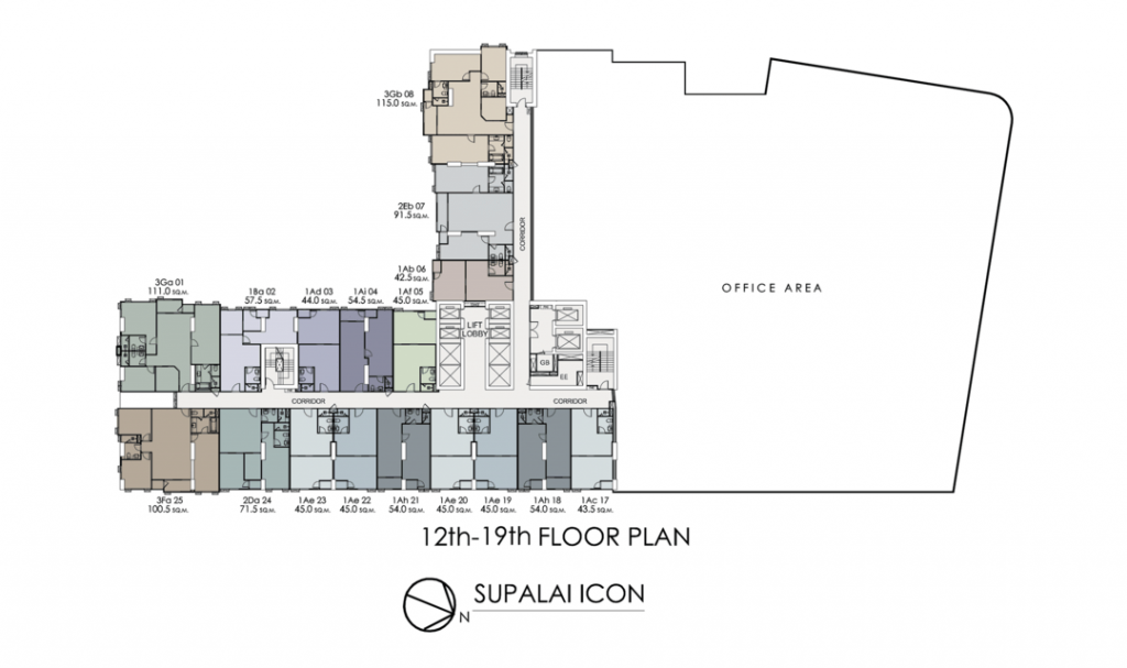 12-19th Floor Plan