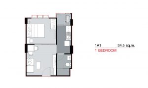 1 Bedroom 1A1 (34.5 sq.m)