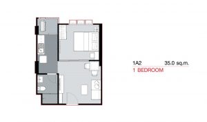 1 Bedroom 1A2 (35.0 sq.m)