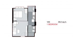 1 Bedroom 1A3 (35.0 sq.m)