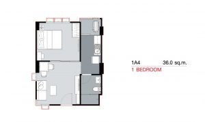 1 Bedroom 1A4 (36.0 sq.m)