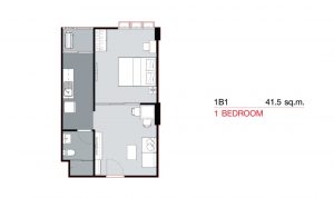 1 Bedroom 1B1 (41.5 sq.m)