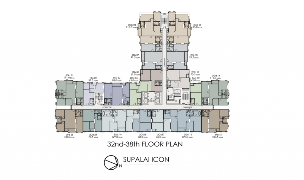 32nd-38th Floor Plan