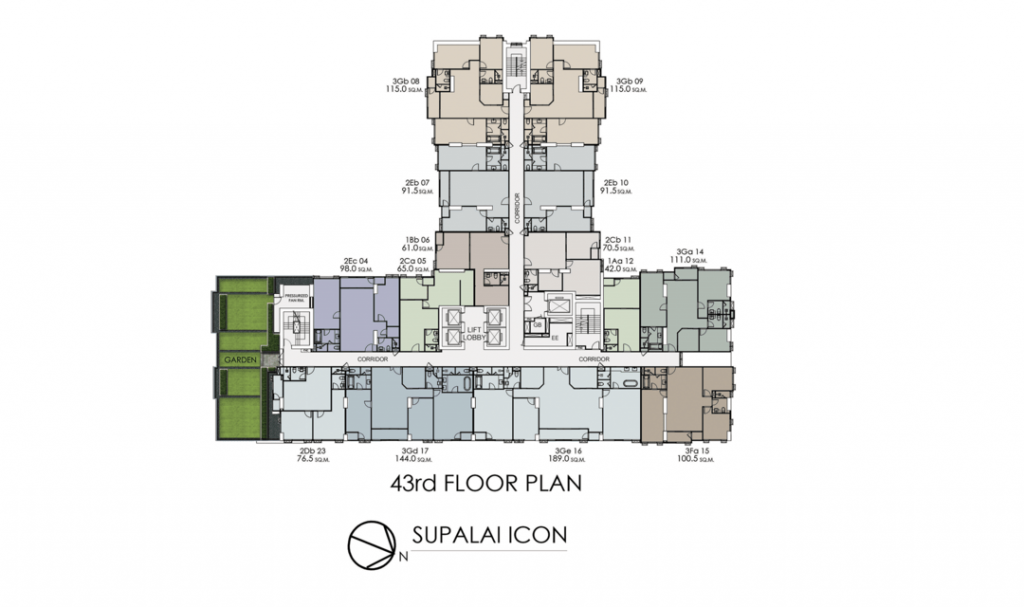 43rd Floor Plan
