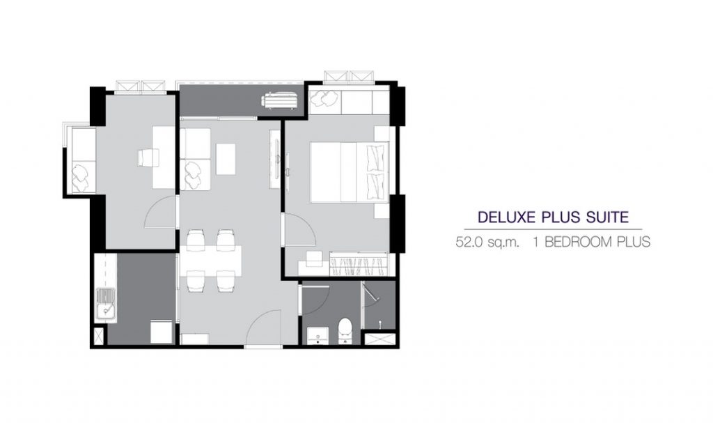 1 Bedroom Plus DSP (52 sq.m)