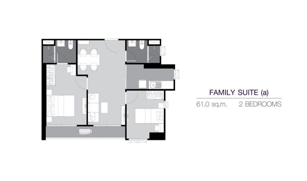 2 Bedrooms FS(a) (61 sq.m)