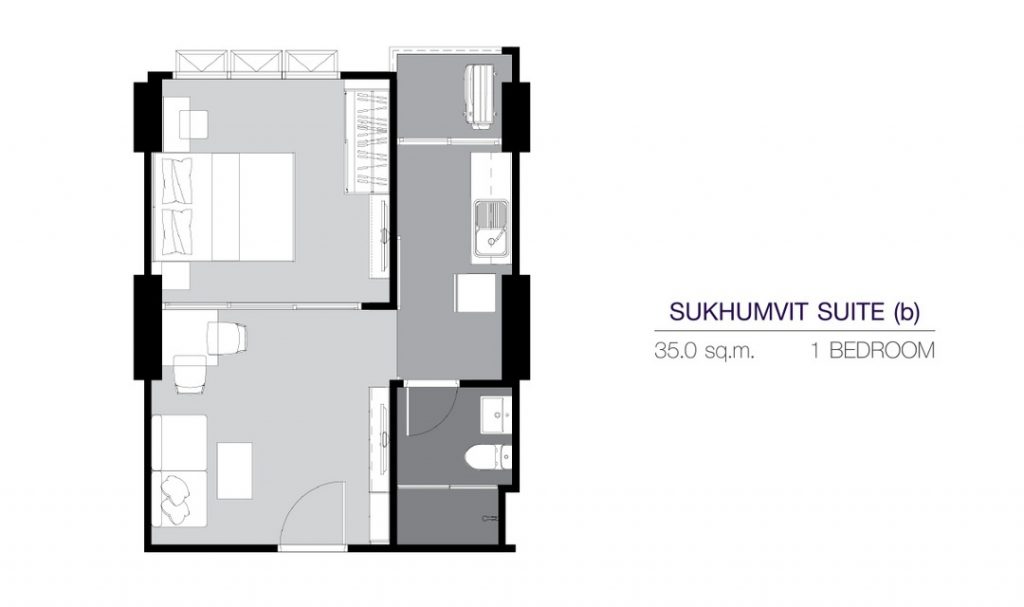 1 Bedroom SS(b) (35 sq.m)