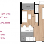 1 Bedroom Type A 33.23-34.71 sq.m.