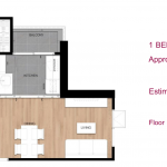 1 Bedroom Type B 38.99 sq.m.