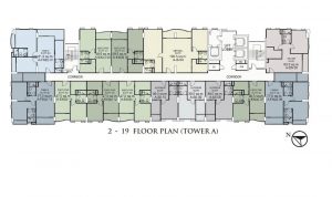 TOWER A 2-19 Floor Plan