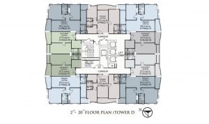 Tower D 2nd-20th Floor Plan