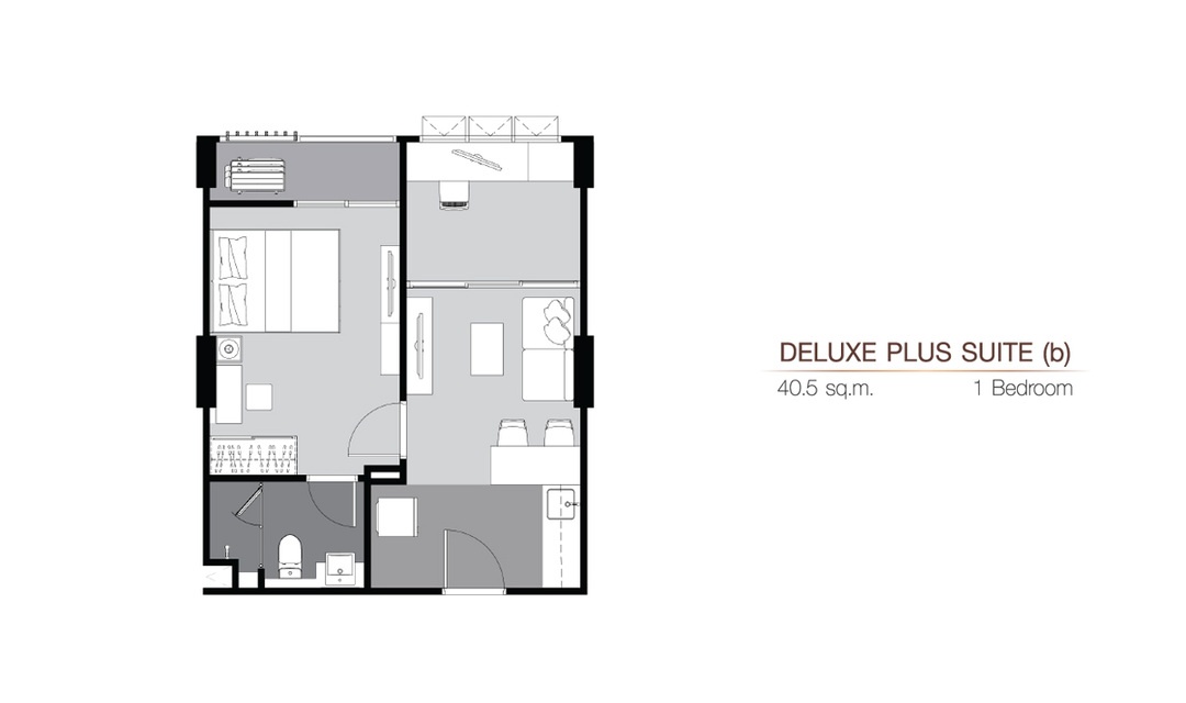 1 Bedroom DS(b) (40.5 sq.m)