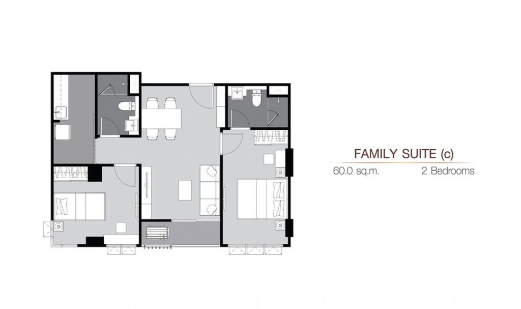 2 Bedrooms FS(c) (60 sq.m)