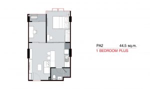 1 Bedroom Plus PA2 (44.5 sq.m)