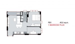 1 Bedroom Plus PB1 (45.0 sq.m)