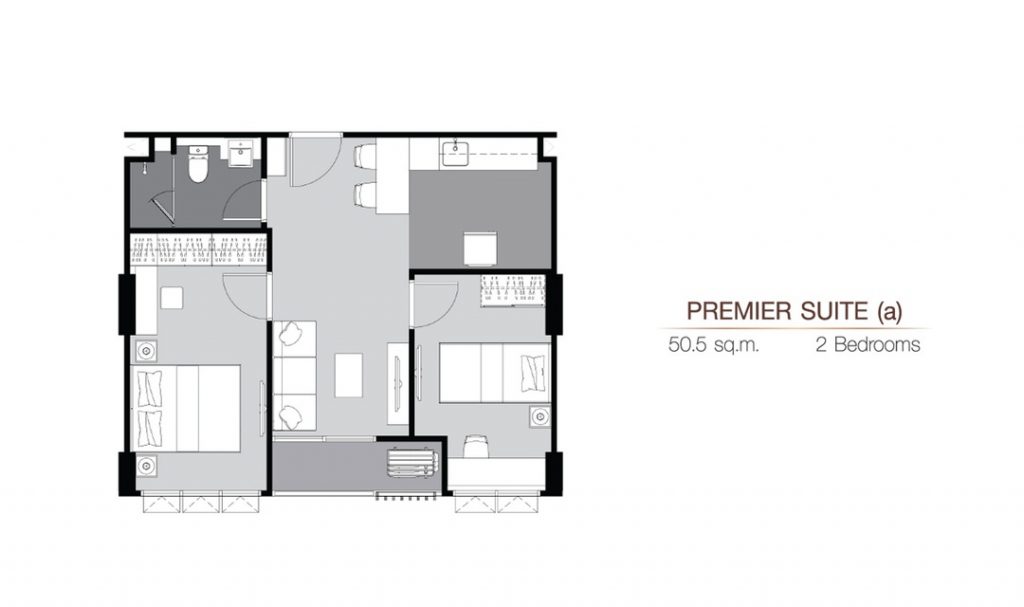 2 Bedrooms PS(a) (50.5 sq.m)