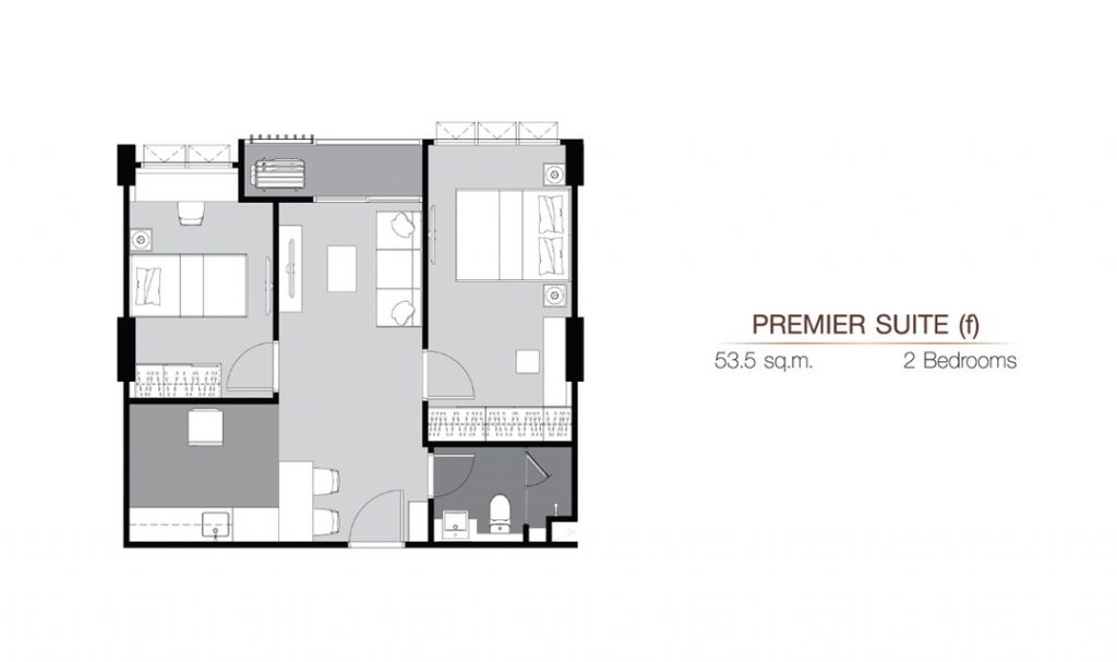 2 Bedrooms PS(f) (53.5 sq.m)