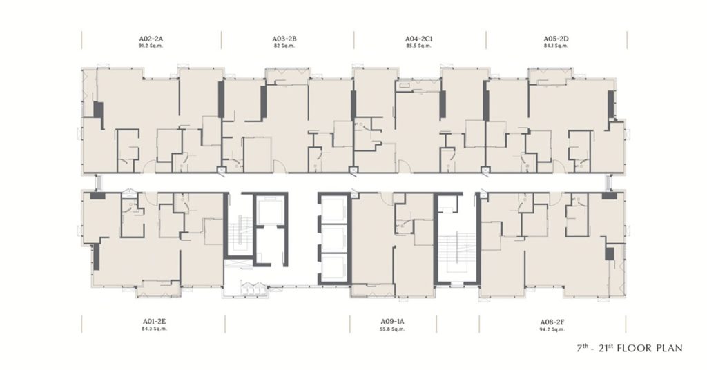 7th-21st floor plan