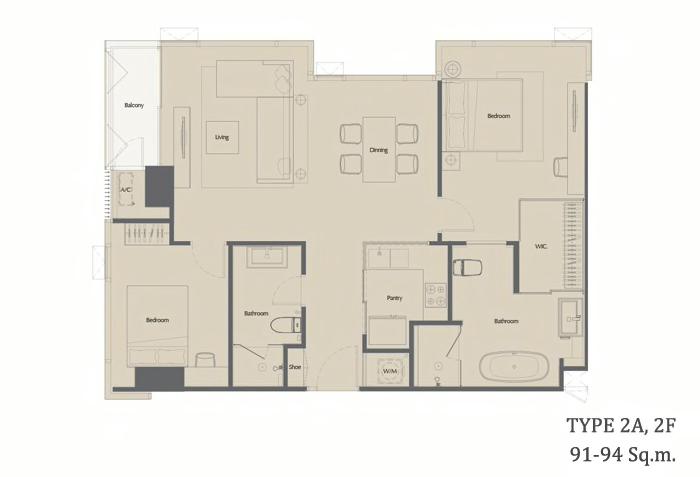 type 2a,2f 91-94 sq.m.