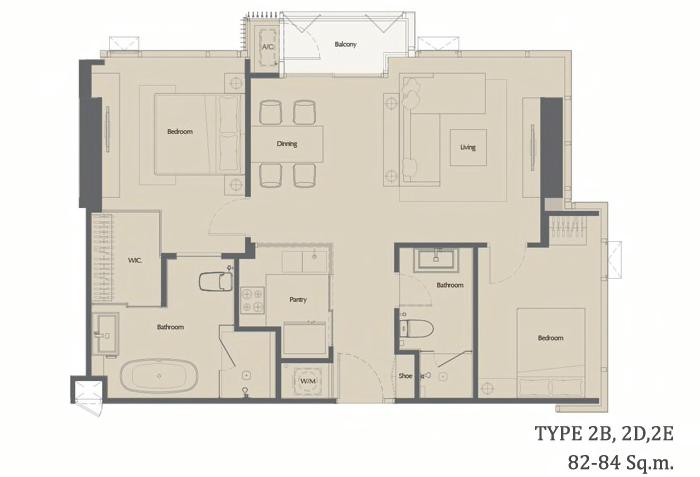 type 2b,2d,2e 82-84 sq.m.