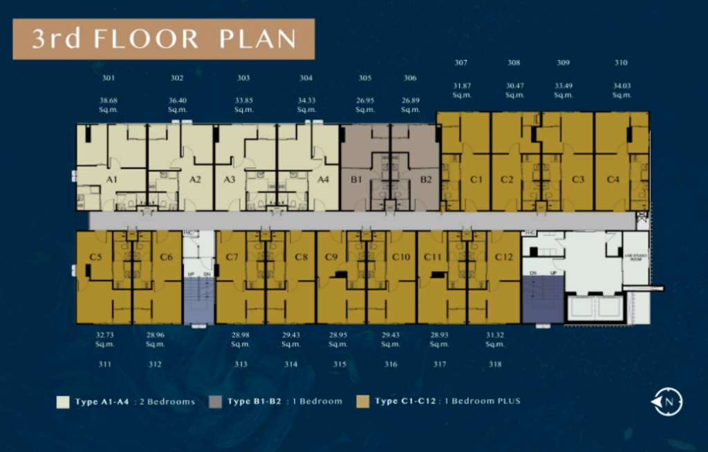 The Belgravia 3rd floor plan