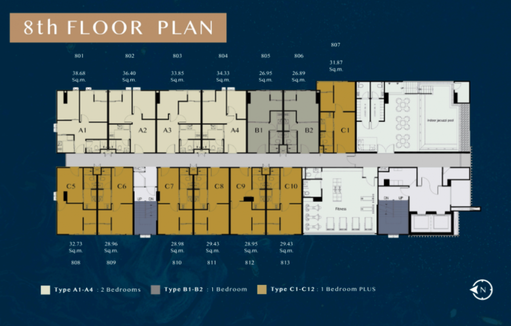 The Belgravia 8th floor plan