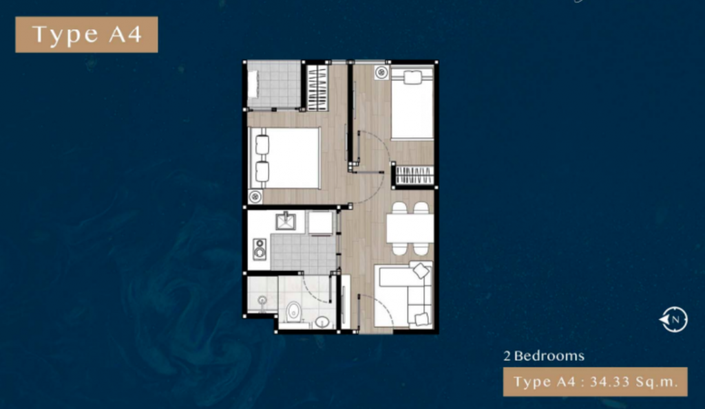 The Belgravia type A4 2 BEDROOMS