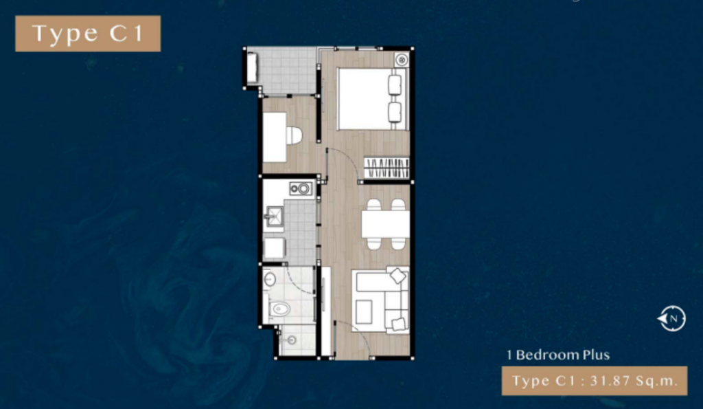 The Belgravia type C1 1 BEDROOM PLUS