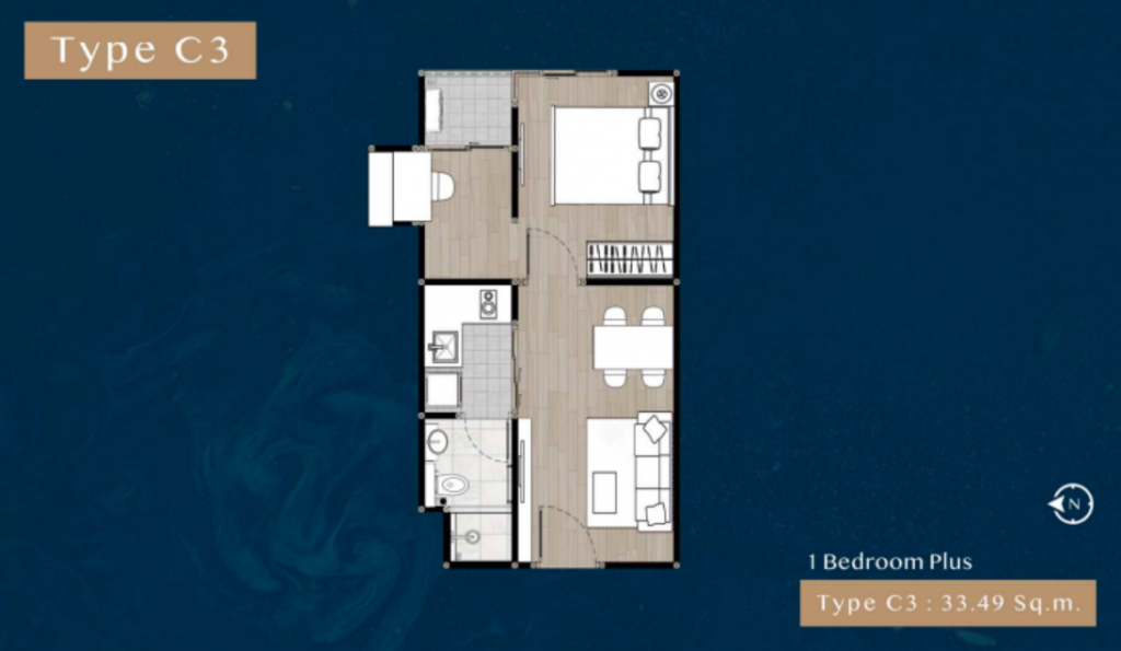 The Belgravia type C3 1 BEDROOM PLUS