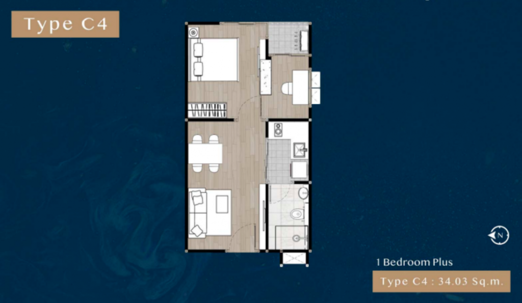 The Belgravia type C4 1 BEDROOM PLUS