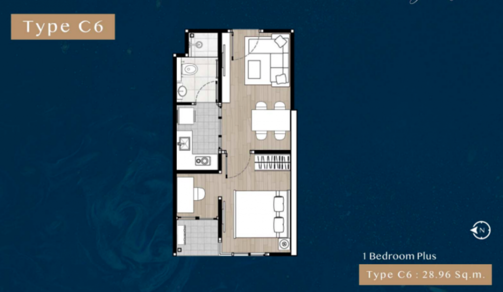 The Belgravia type C6 1 BEDROOM PLUS