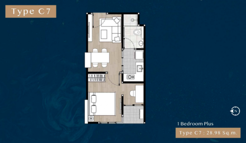 The Belgravia type C7 1 BEDROOM PLUS