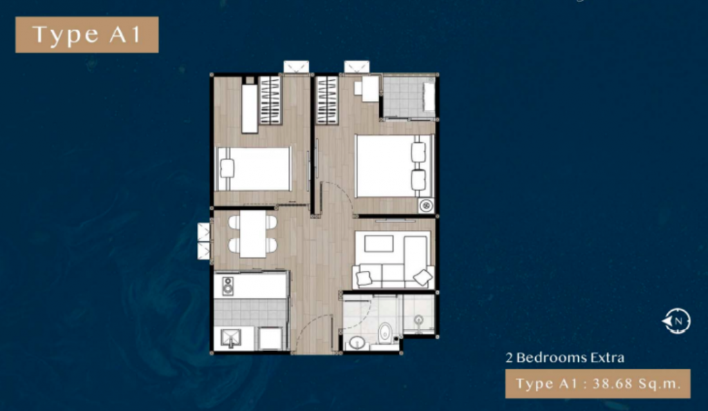 The Belgravia type A1 2 BEDROOMS EXTRA
