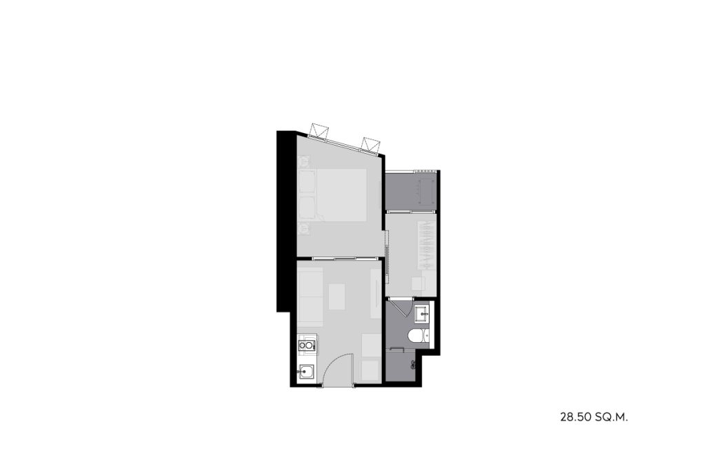 A One Bedroom 28.50 sq.m.