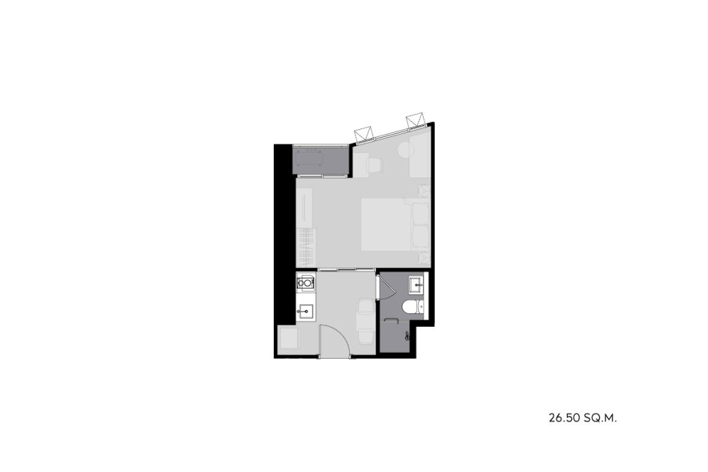 A One Bedroom 26.50 sq.m.