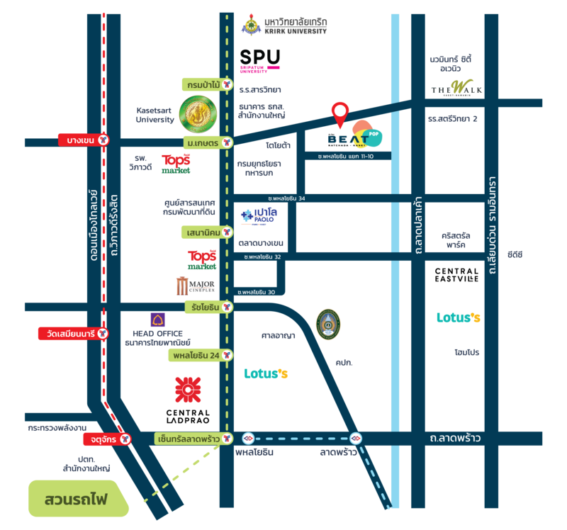 beat pop - map BEATPOP Ratchada-Keset map