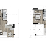 Type N : Below 76.30 SQ.M. | Upper 53.10 SQ.M. - 3 Bedrooms | 3 Bathrooms | 1 Walk-in Closet