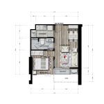 Type B1 : 34.50 SQ.M. - 1 Bedroom | 1 Bathroom