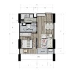 Type D1 : 39.90 SQ.M. - 1 Bedroom | 1 Bathroom