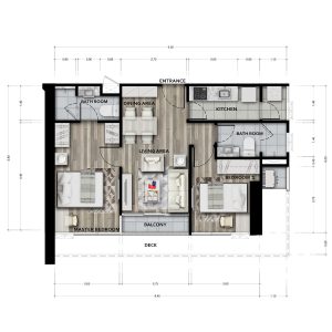Type G : 52.00 SQ.M - 2 Bedrooms | 2 Bathrooms