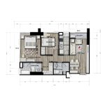 Type H : 61.60 SQ.M. - 2 Bedrooms | 2 Bathrooms | 1 Walk-in Closet