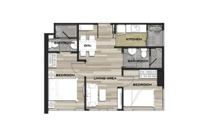 METRO SKY PRACHACHUEN 2 Bedroom Floor plan 1