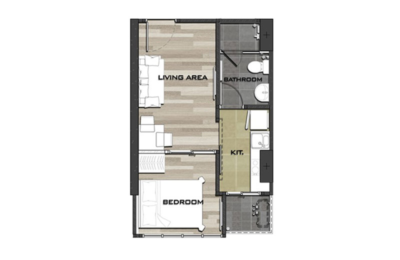 METRO SKY PRACHACHUEN 1 Bedroom Floor plan