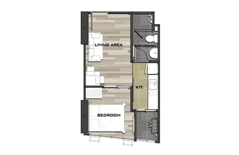 METRO SKY PRACHACHUEN 1 Bedroom Floor plan