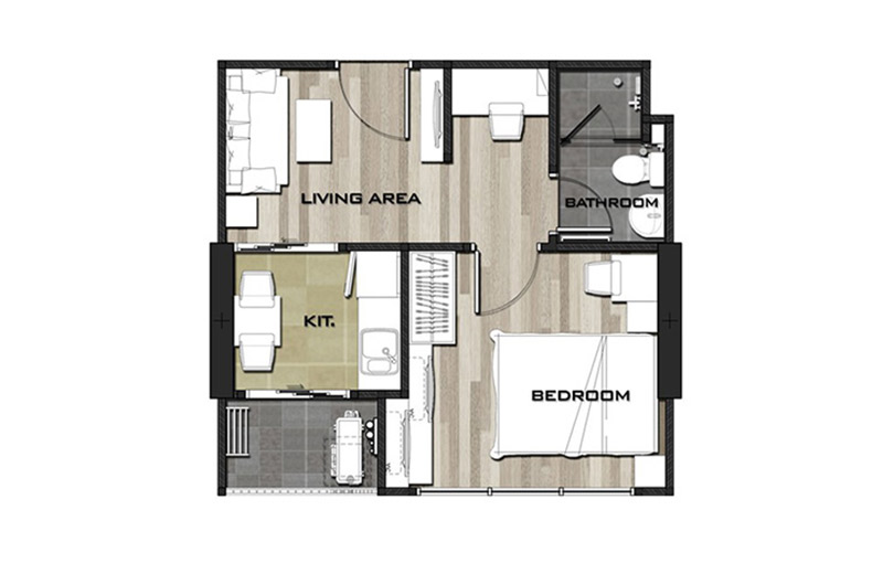 METRO SKY PRACHACHUEN 1 Bedroom Floor plan