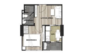 METRO SKY PRACHACHUEN 1 Bedroom Floor plan